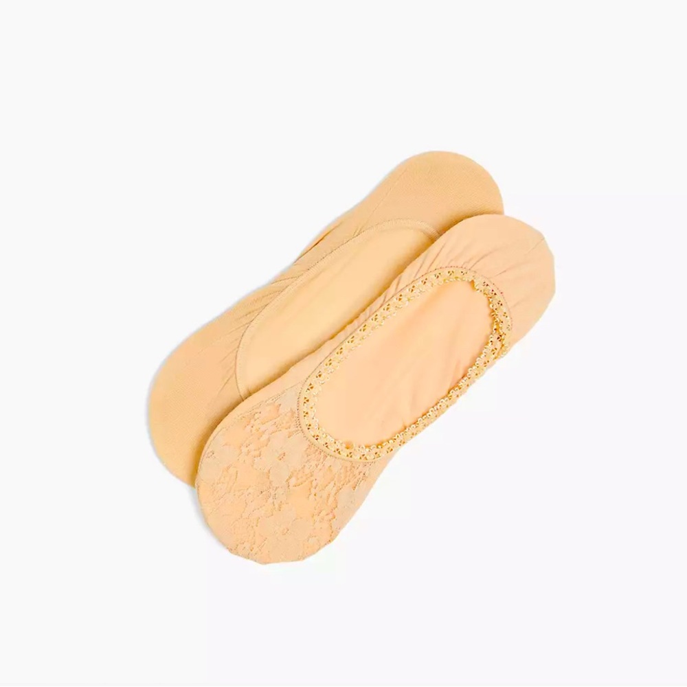 New 2-Pack Foot Liners - Lace & Solid